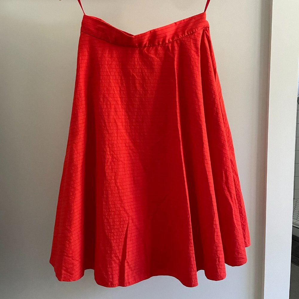 Fiery Red A Line Skirt Uniqlo Size Large Pockets